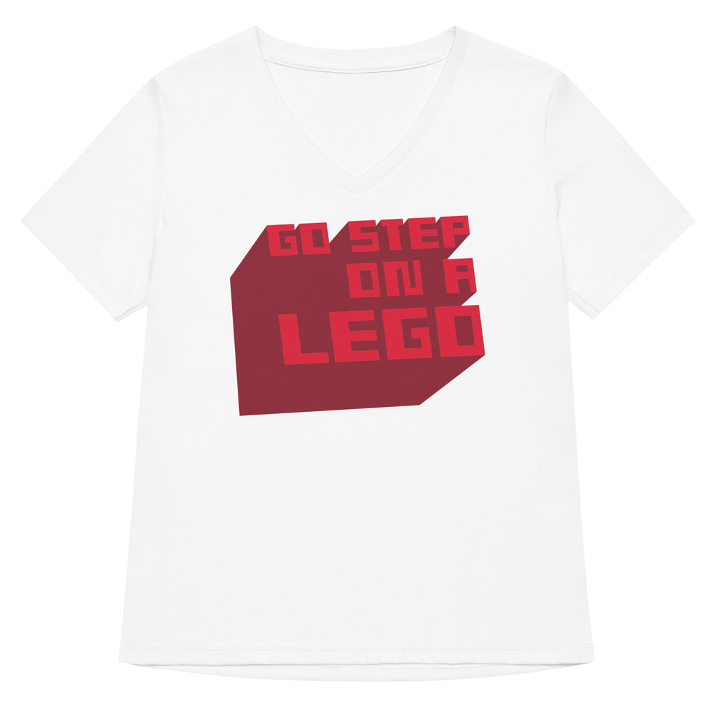 Go Step On A Lego Women's V-Neck Tee