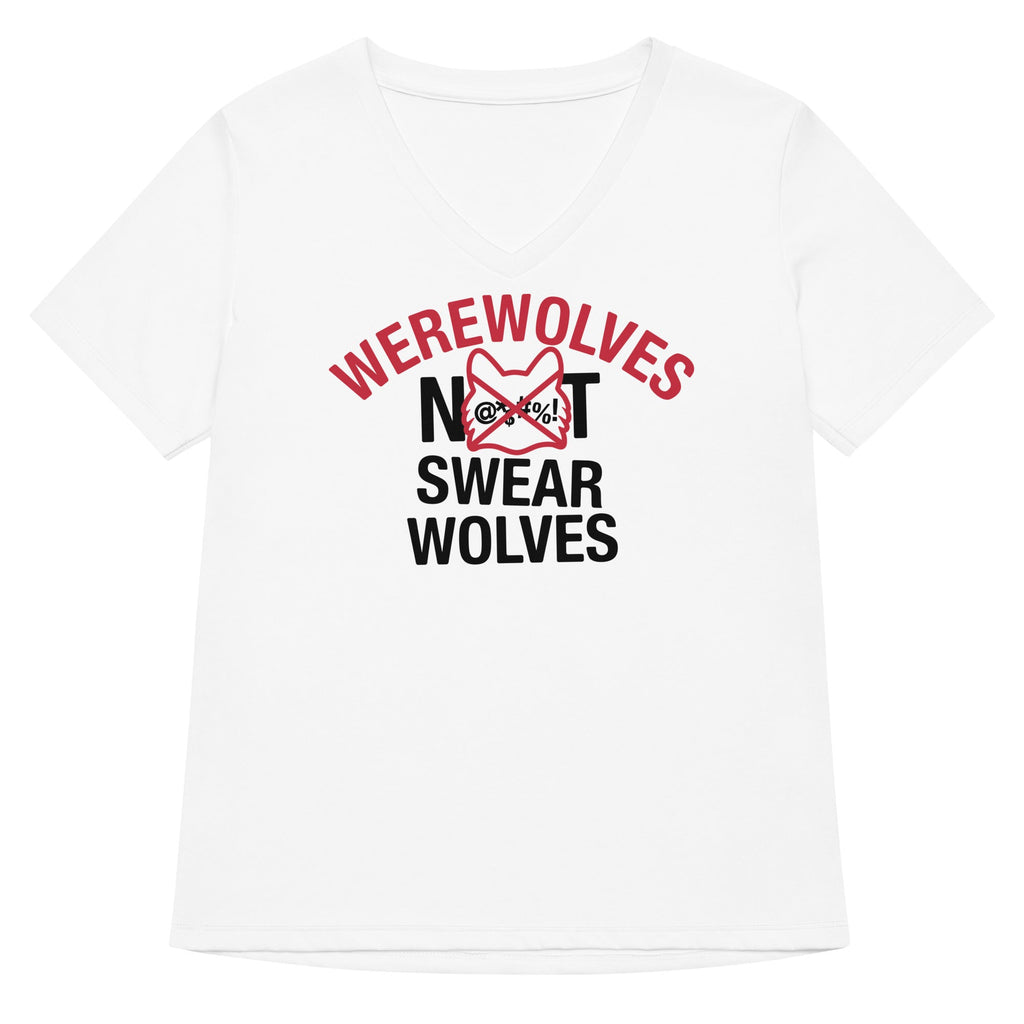Werewolves Not Swearwolves Women's V-Neck Tee