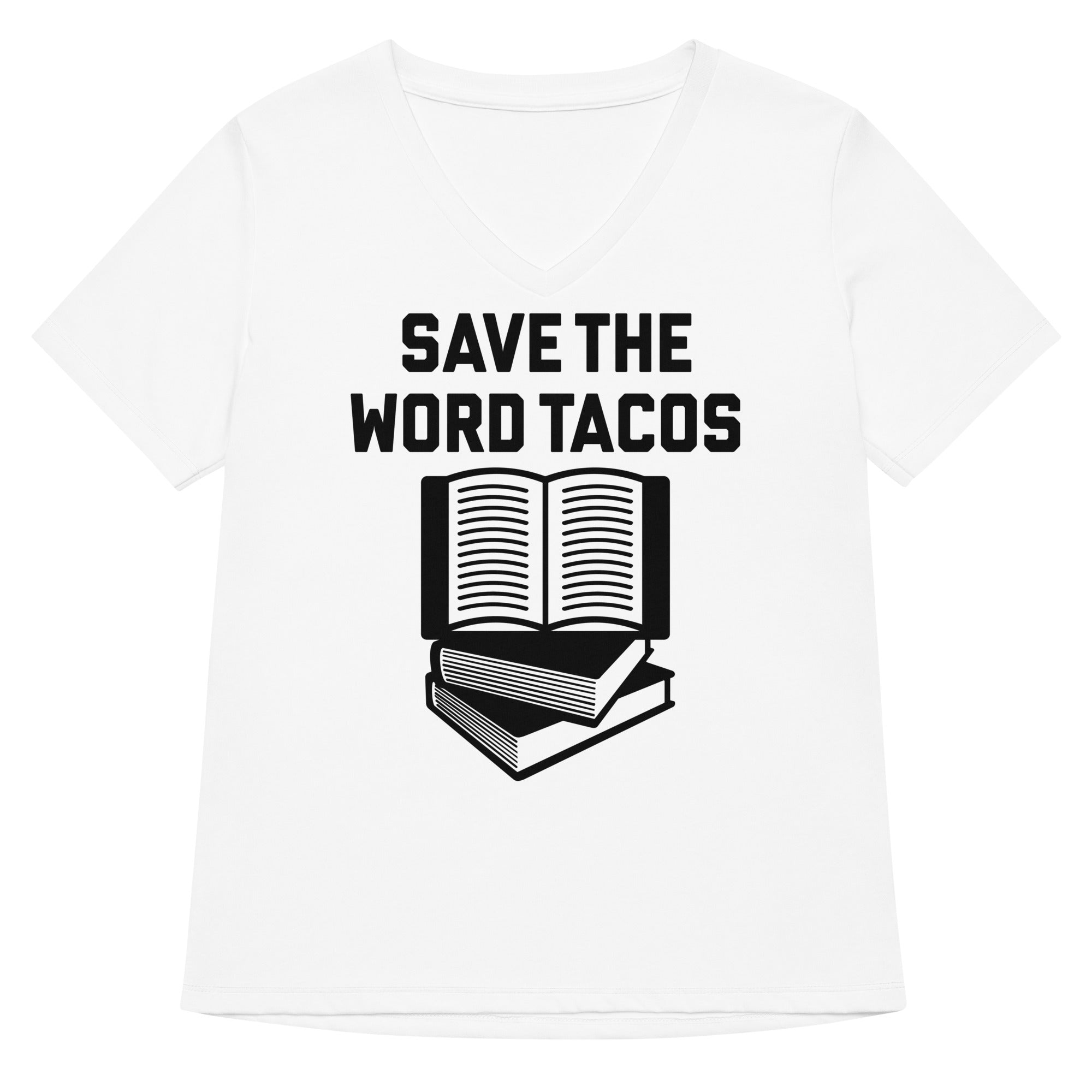 Save The Word Tacos Women's V-Neck Tee