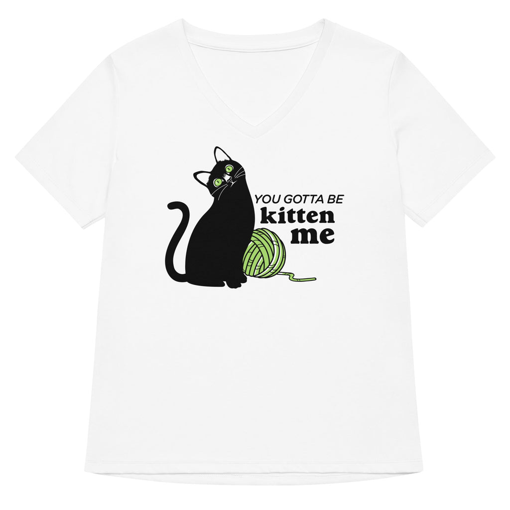 You Gotta Be Kitten Me Women's V-Neck Tee
