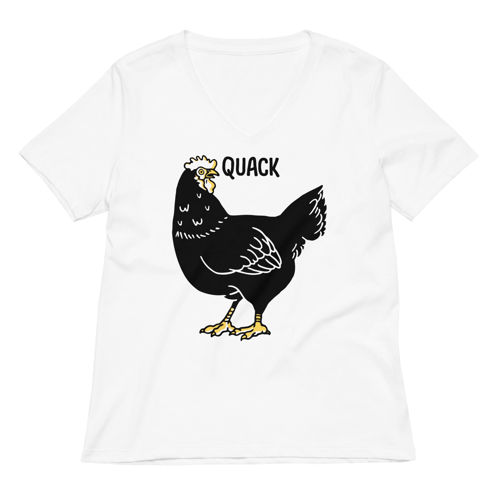 Quack Bird Women's V-Neck Tee
