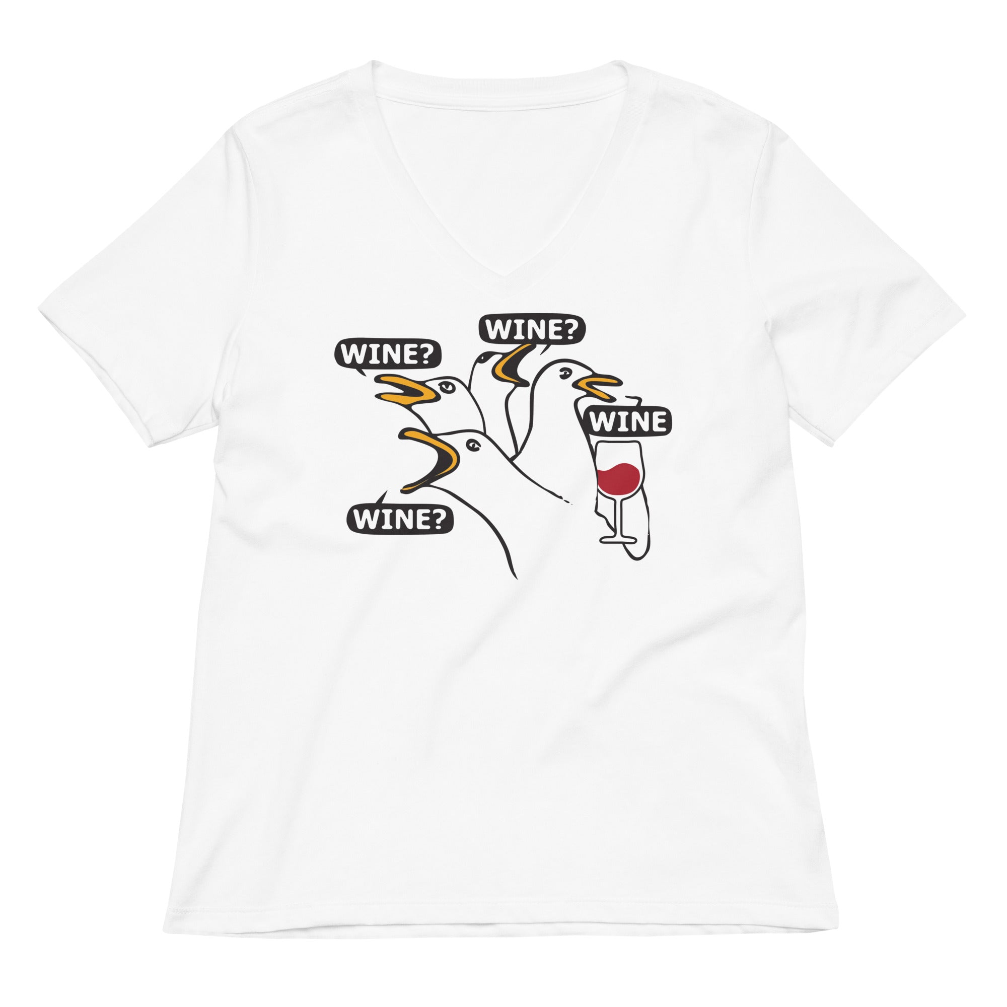 Wine Wine Wine Wine Women's V-Neck Tee