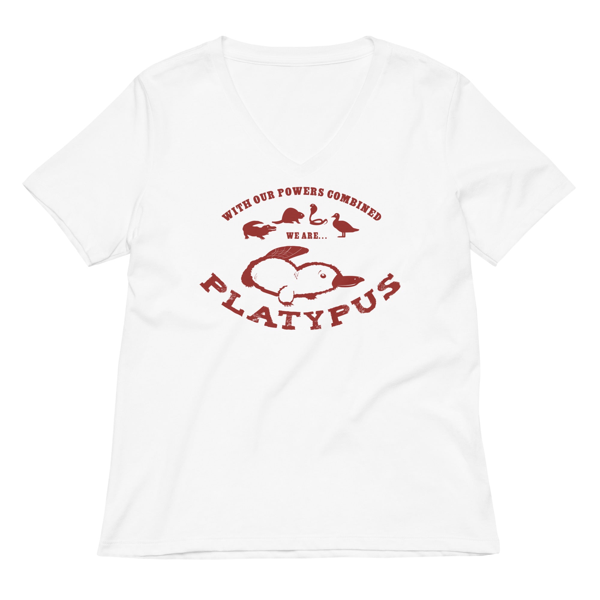 Our Powers Combined... Women's V-Neck Tee