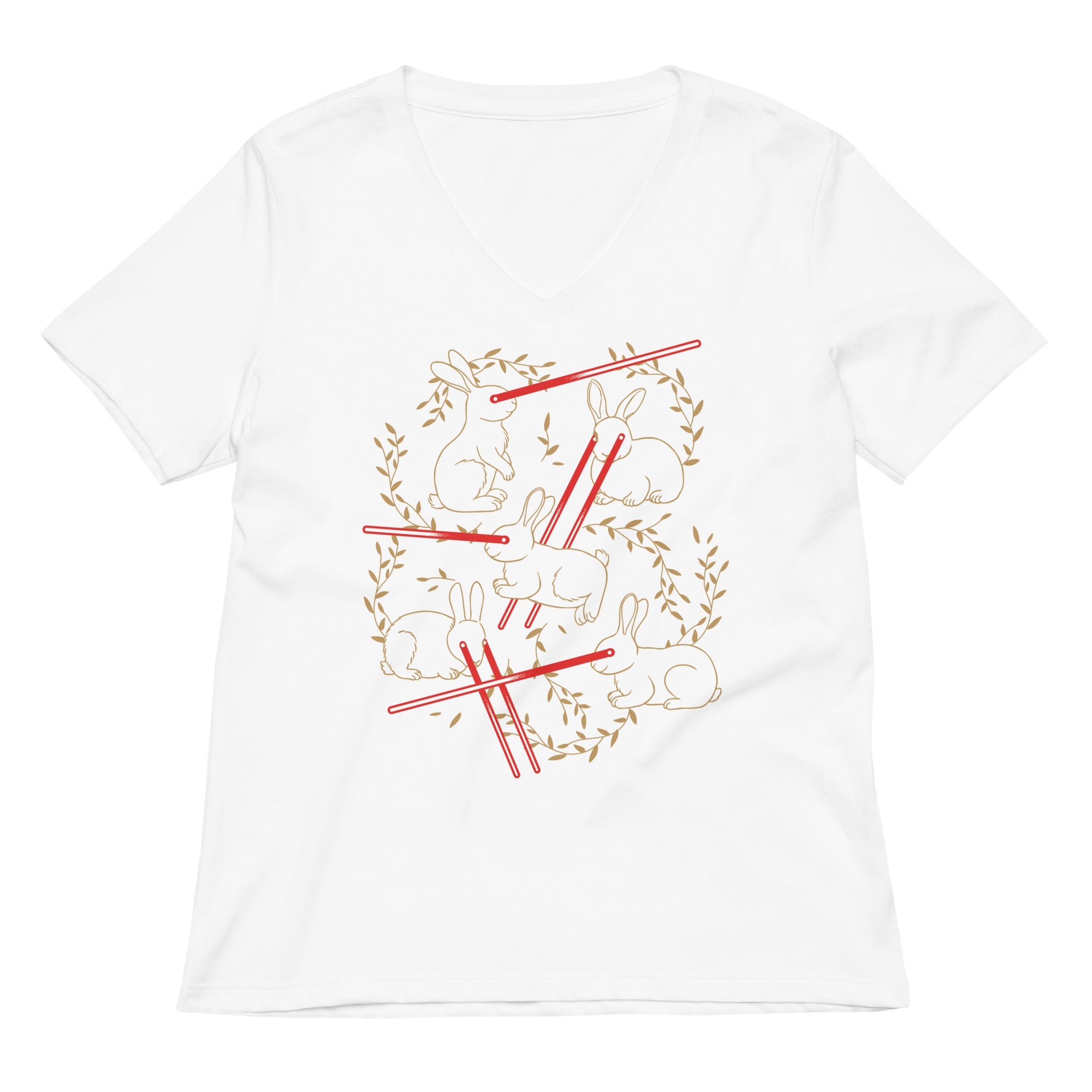 Laser Buns Women's V-Neck Tee