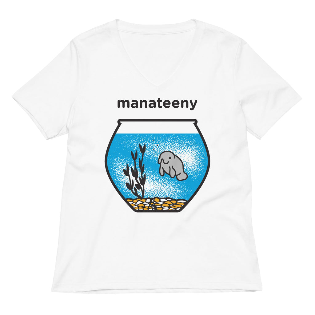 Manateeny Women's V-Neck Tee