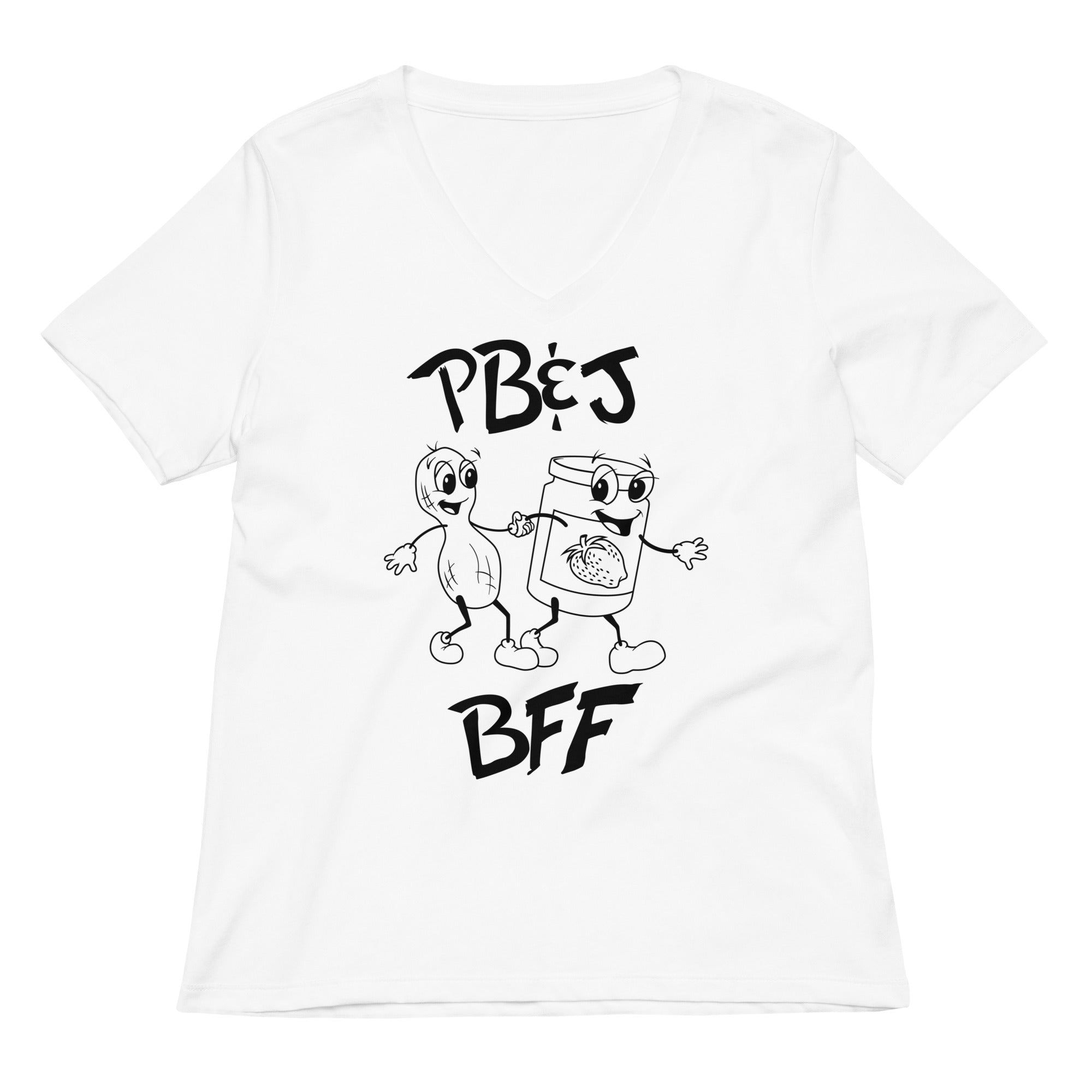 Peanut Butter And Jelly - BFF Women's V-Neck Tee
