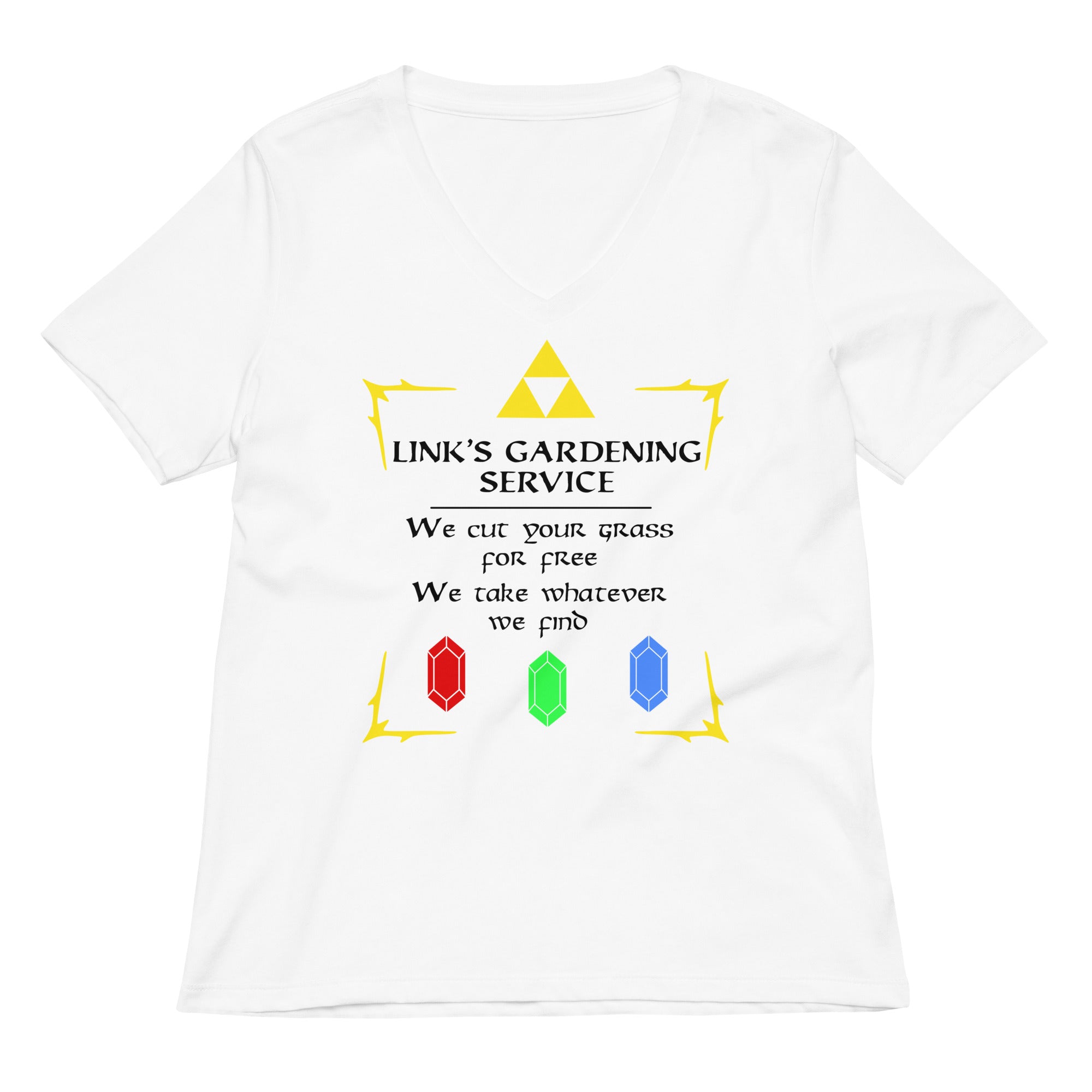 Link's Gardening Service Women's V-Neck Tee
