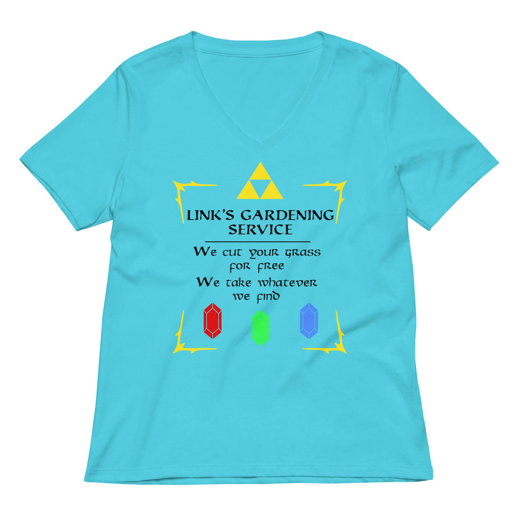 Link's Gardening Service Women's V-Neck Tee