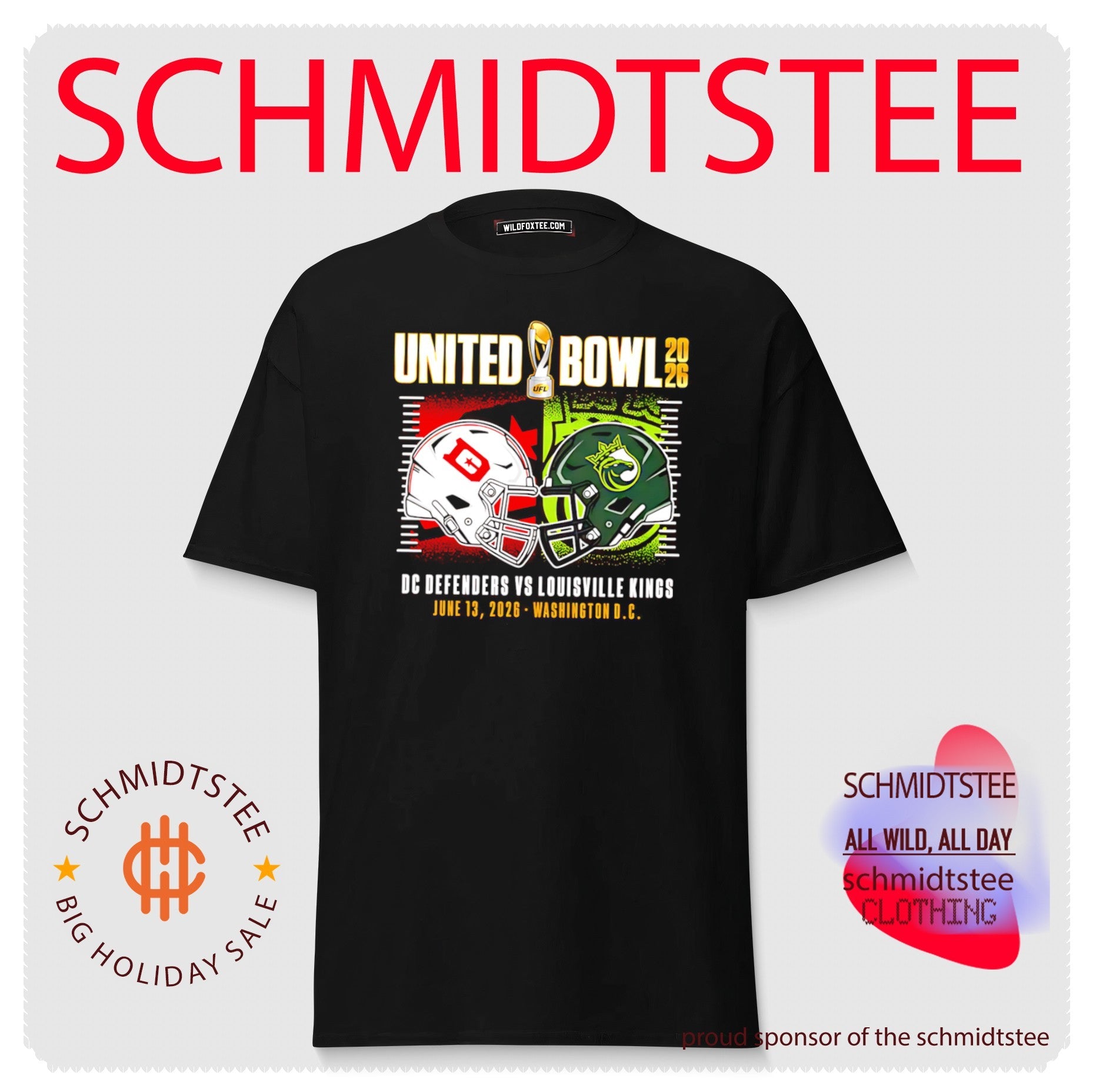 UFL United Bowl 2026 DC Defenders Vs. Louisville Kings helmets shirt