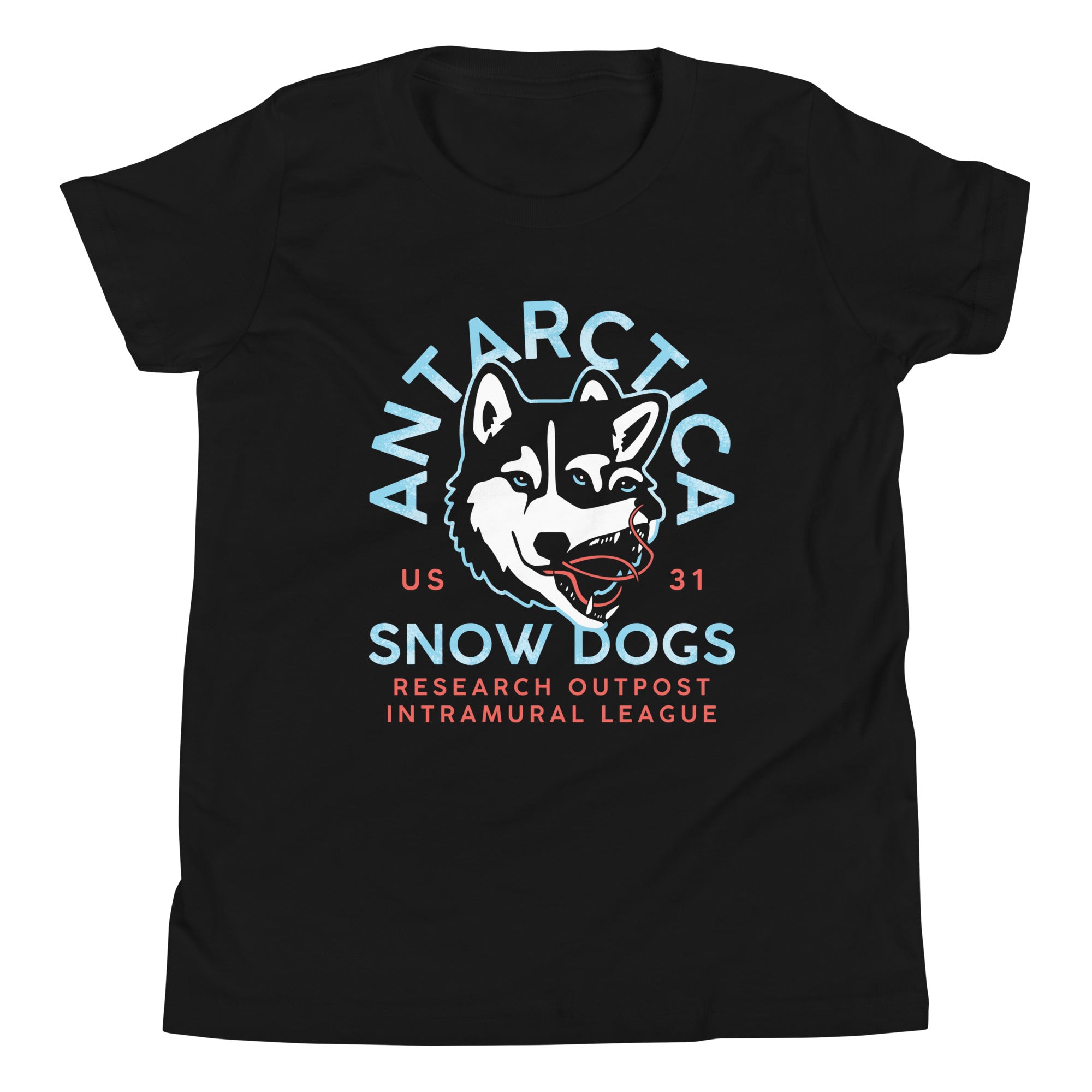 Antarctica Snow Dogs Kid's Youth Tee