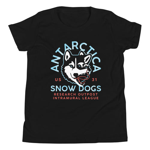 Antarctica Snow Dogs Kid's Youth Tee