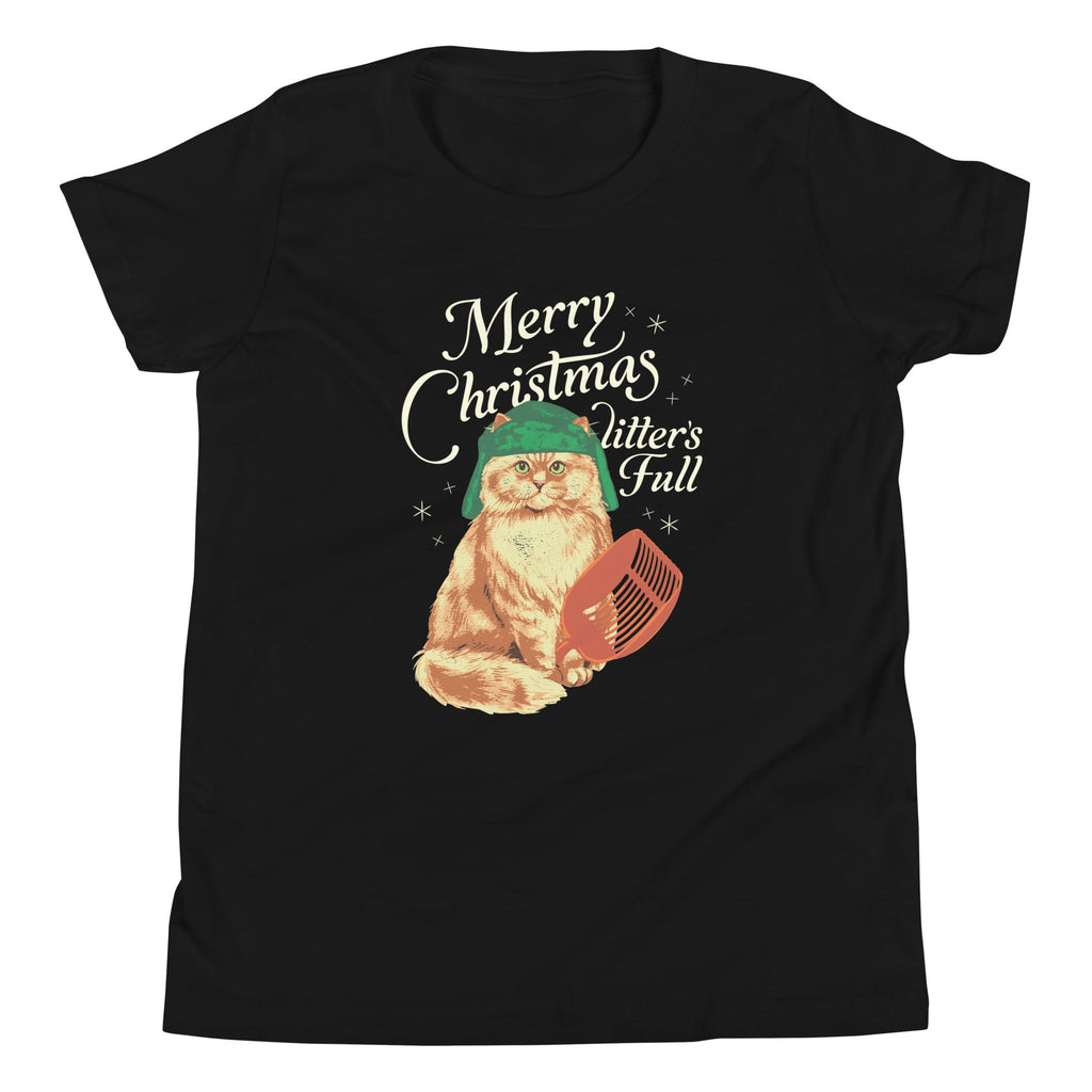 Merry Christmas Litter's Full Kid's Youth Tee