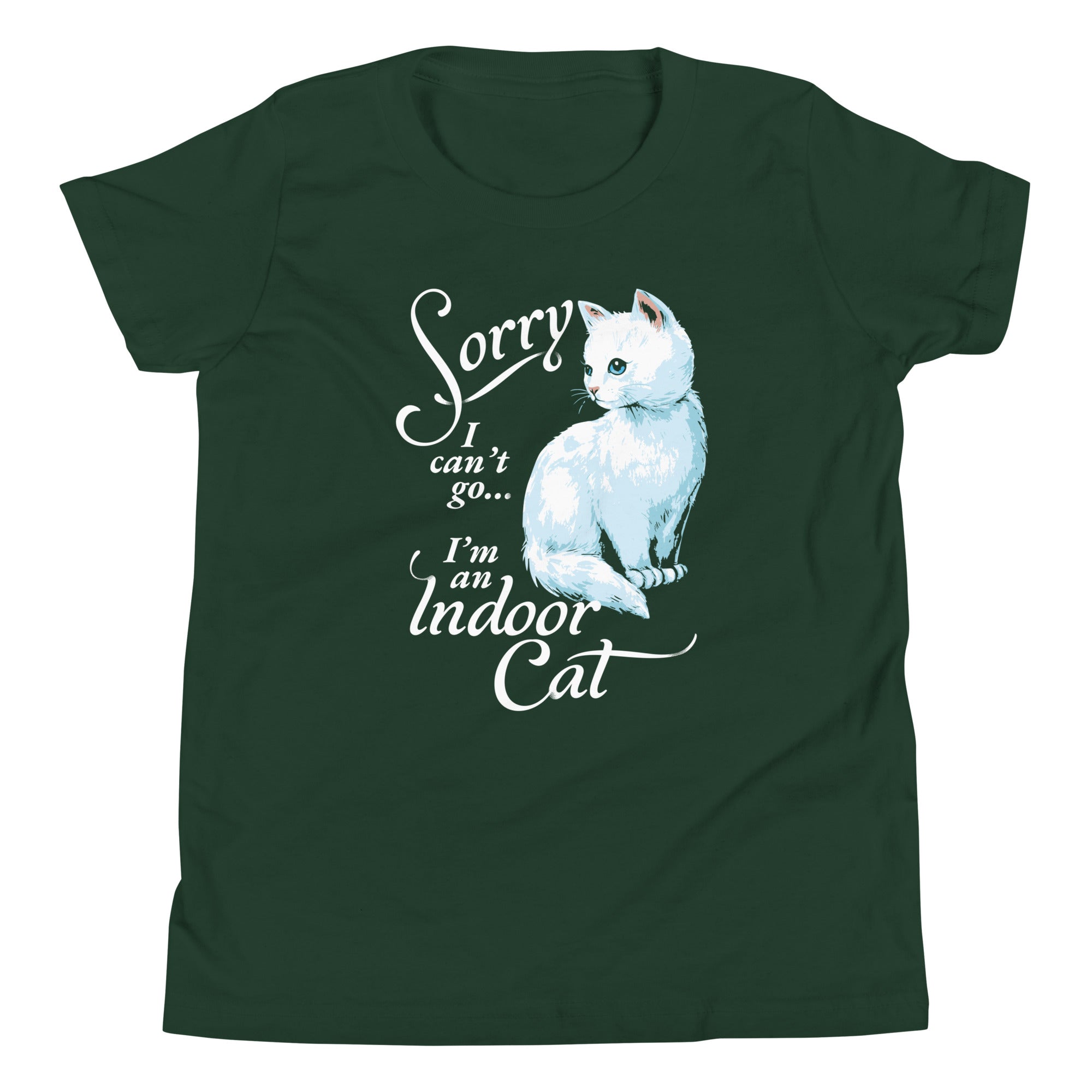 Sorry I Can't Go I'm An Indoor Cat Kid's Youth Tee