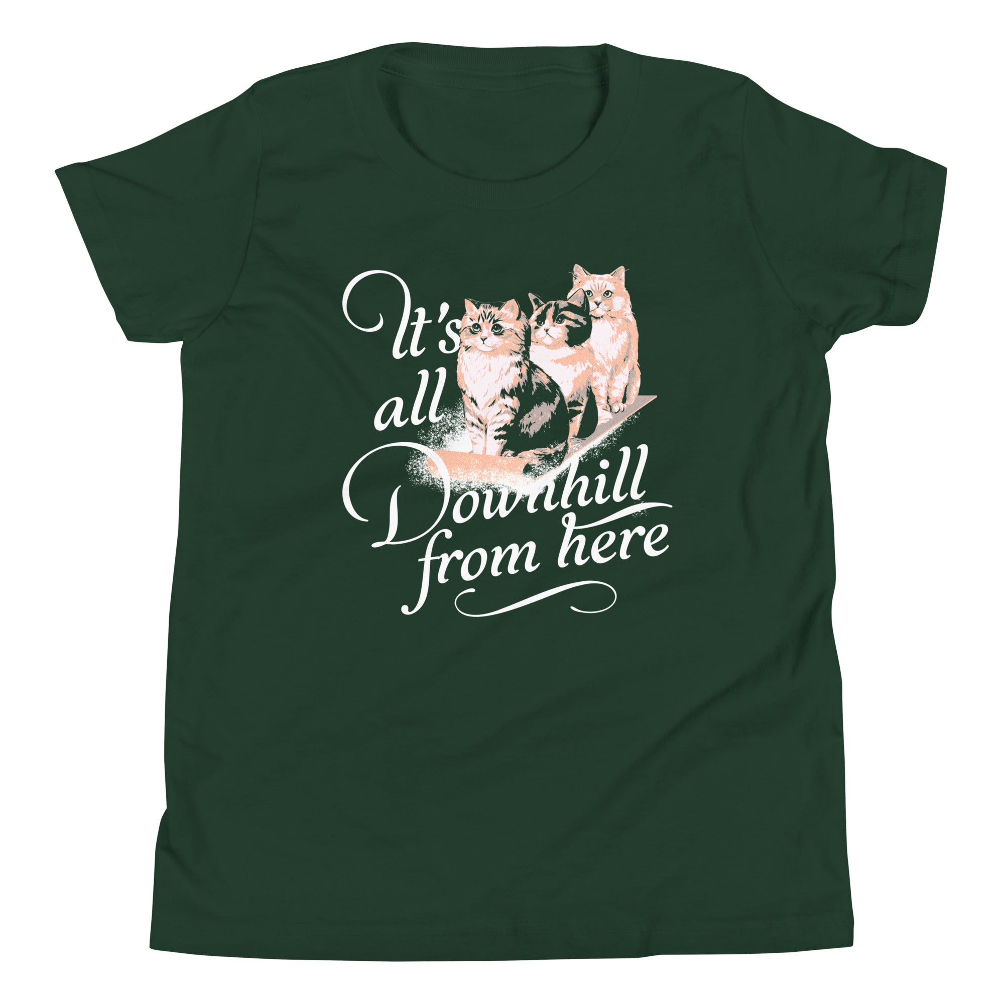 It's All Downhill From Here Kid's Youth Tee