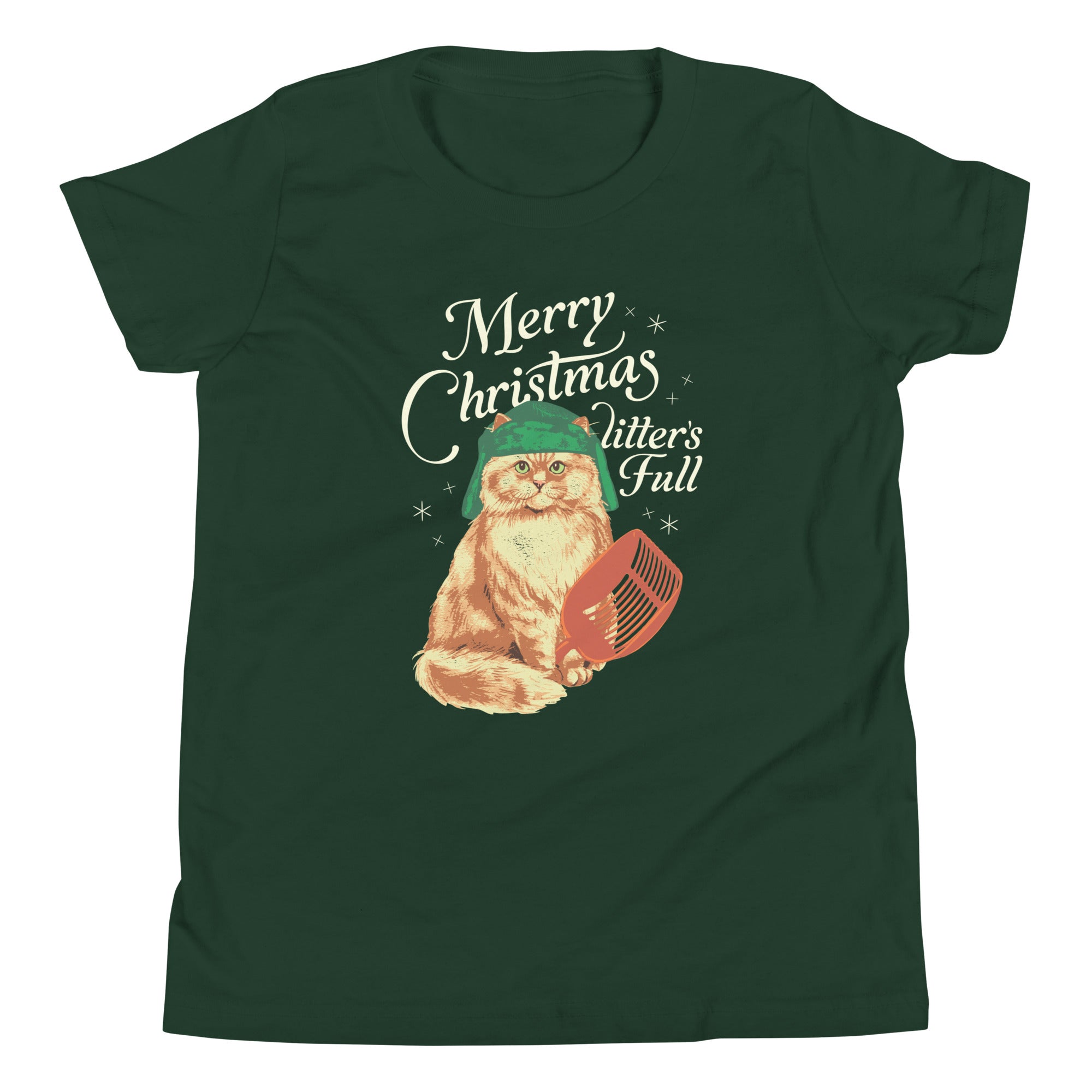 Merry Christmas Litter's Full Kid's Youth Tee