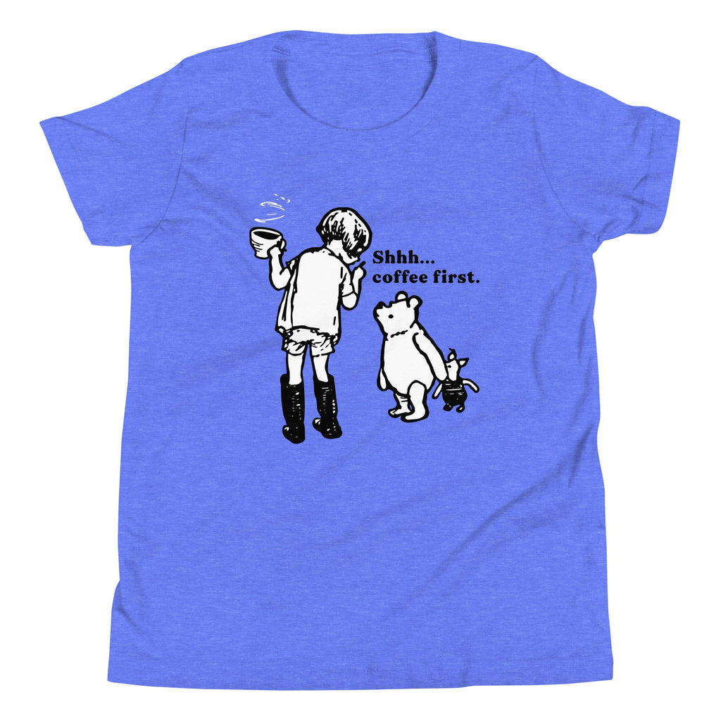 Shhh Coffee First Kid's Youth Tee