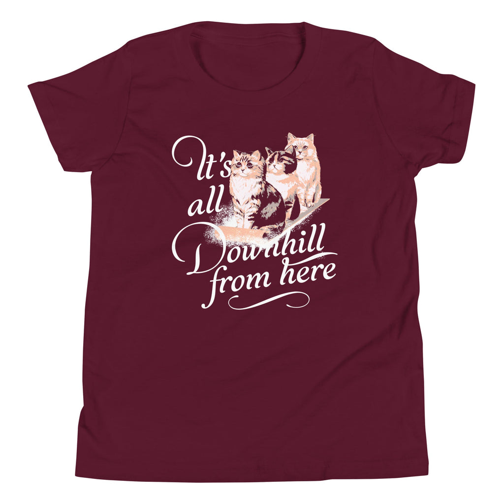 It's All Downhill From Here Kid's Youth Tee