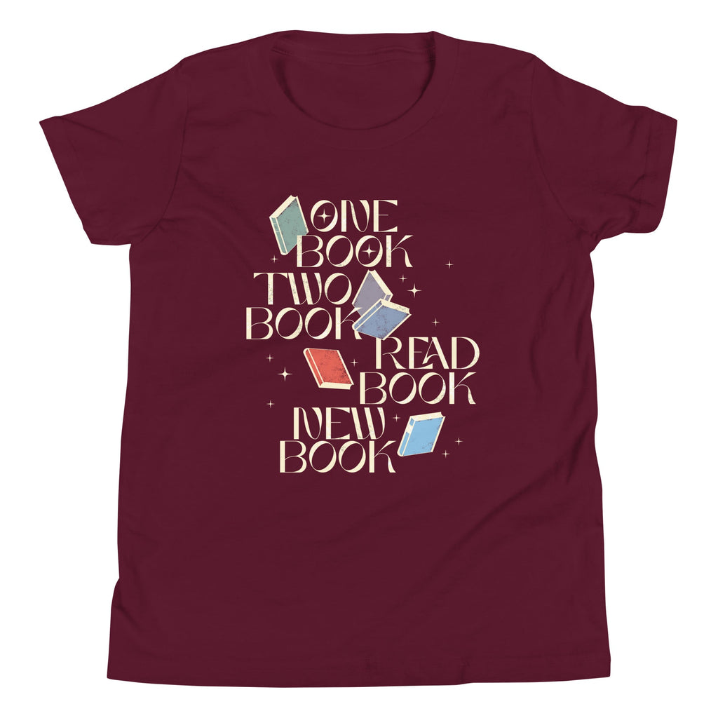 One Book Two Book Read Book New Book Kid's Youth Tee