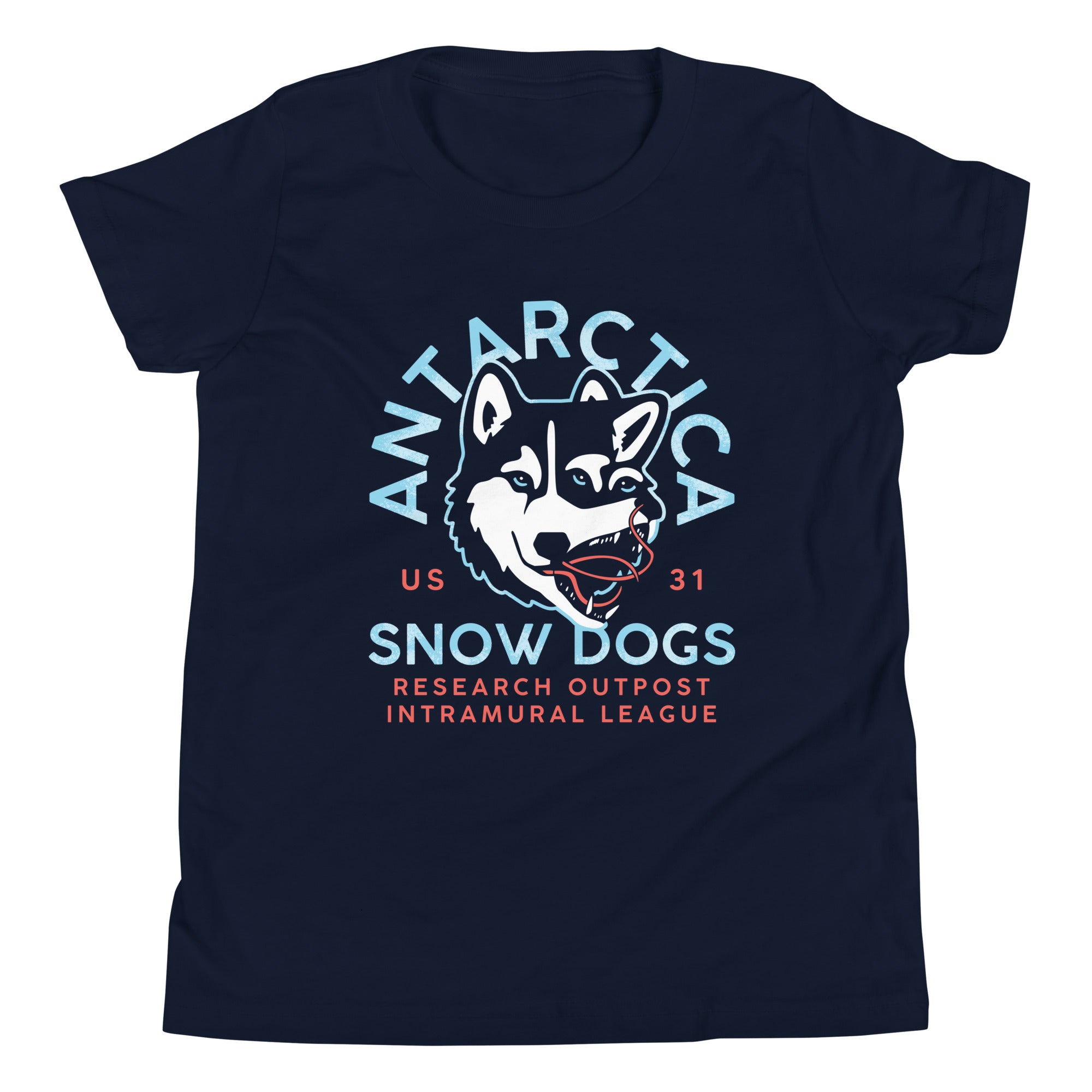 Antarctica Snow Dogs Kid's Youth Tee