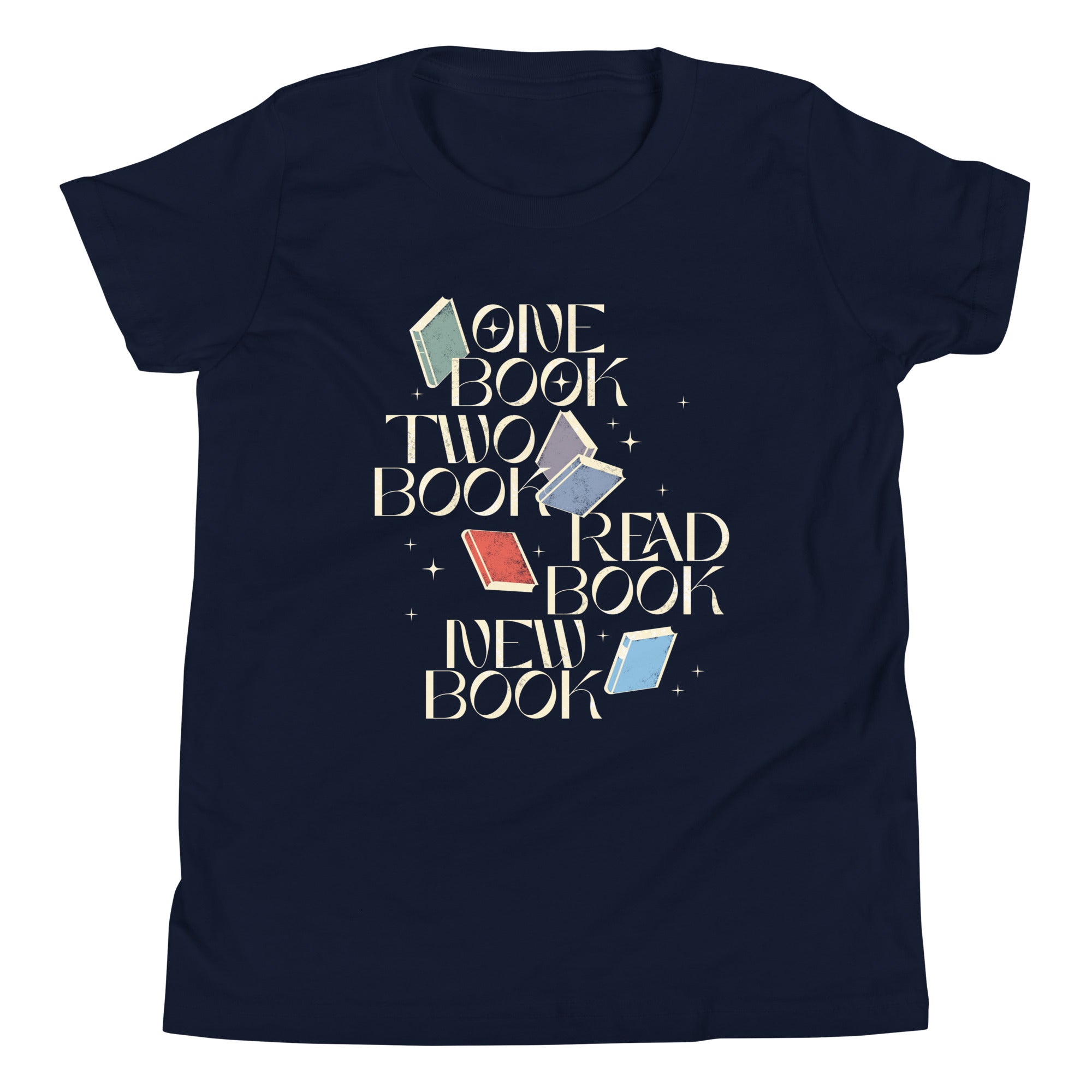 One Book Two Book Read Book New Book Kid's Youth Tee
